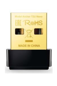 TP-LINK ARCHER T2U NANO AC600 2.4GHz 200Mbps+5GHz 433 Mbps,USB 2.0 NANO DUAL BAND WiFi USB ADAPTÖR